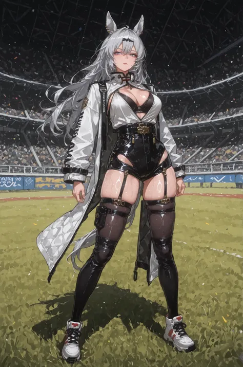 lawn、Racecourse、緑のlawnの上、新緑のlawn、Yee Xuan、collapse Starrail、Racecourse、Uma Musume、horse ear、Jirio Mahonoko、 A sophisticated eye 、Full Body、GBF_style、748cm style、32K、Semi Realistic、 super detailed description on the front 、art work、Original Work、 Detailed ...