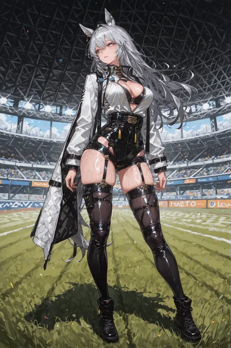 lawnの上、racecourse、緑のlawn、新緑のlawn、、Yee Xuan、collapse Starrail、Racecourse、Uma Musume、horse ear、Jirio Mahonoko、 A sophisticated eye 、Full Body、GBF_style、748cm style、32K、Semi Realistic、 super detailed description on the front 、art work、Original Work、 Detailed...