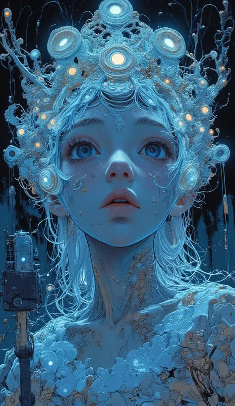 people, , Wearing a dark-colored chipao dress、fit the body, beautiful erotic face. people物とその服装に焦点を当てたシンプルなコンテキストを画像に表示しています {x} wearing a dark-colored chipao dress, and accessories with blue accents. kneeling with legs hidden underneath.detailed hands、A s...