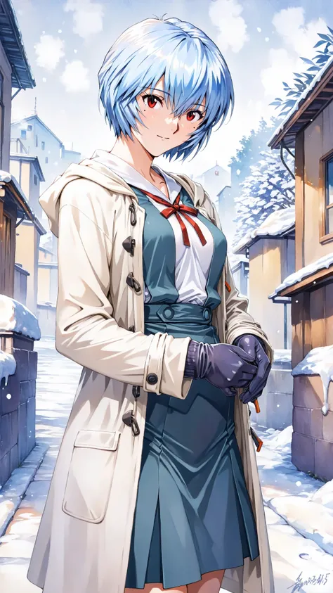 source_evangelion,
個の非常にdetailsな目, perfect eyes, loves feminine, Cowboy Shot, 
Highest Quality, details, Newest, AI-generated, super high resolution on a pile,
curvilinear, is anatomically accurate,  There is little under-eye, (white coat, Tokyo-3 junior h...