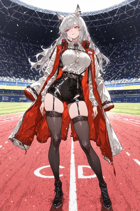 lawn、Racecourse、緑のlawnの上、新緑のlawn、Yee Xuan、collapse Starrail、Racecourse、Uma Musume、horse ear、Jirio Mahonoko、 A sophisticated eye 、Full Body、GBF_style、748cm style、32K、Semi Realistic、  super detailed description on the front 、art work、Original Work、 Detailed ...