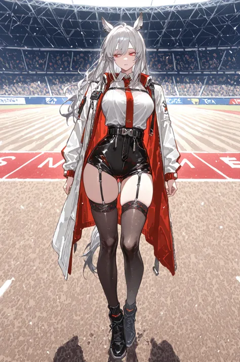 lawn、Racecourse、緑のlawnの上、新緑のlawn、Yee Xuan、collapse Starrail、Racecourse、Uma Musume、horse ear、Jirio Mahonoko、 A sophisticated eye 、Full Body、GBF_style、748cm style、32K、Semi Realistic、  super detailed description on the front 、art work、Original Work、 Detailed ...