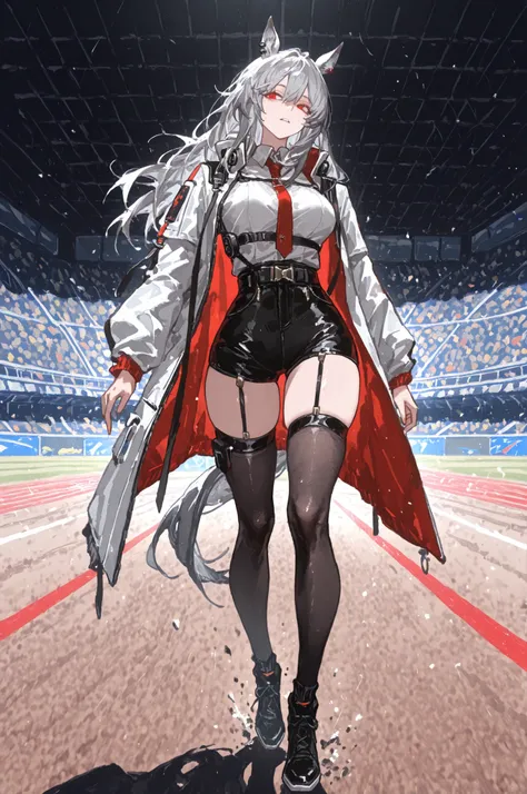 lawn、Racecourse、緑のlawnの上、新緑のlawn、Yee Xuan、collapse Starrail、Racecourse、Uma Musume、horse ear、Jirio Mahonoko、 A sophisticated eye 、Full Body、GBF_style、748cm style、32K、Semi Realistic、  super detailed description on the front 、art work、Original Work、 Detailed ...