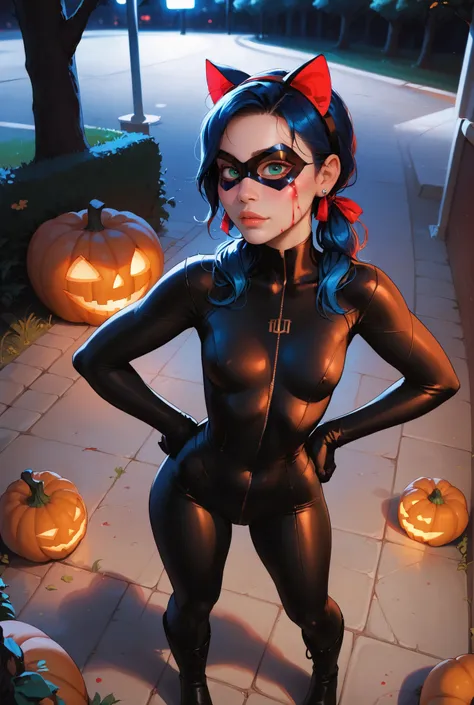 score_9, score_8_up, score_7_up, realistic lighting,  silhouetted, 
1girl, miraclady, 1girl, solo, blue hair, low twin tails, medium hair, blue eyes, hair ribbon, domino mask, earring, big ass, black mask, domino mask,small breasts, small pupils, naive loo...