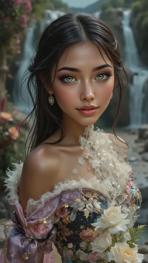 Ultra-realistic (photorealistic Realism) , "UHD, Hyper high resolution" - "(Hyper quality, intricately ultra-detailed digital art)" (Key Directive: - ("The priority is the anatomical accuracy and texture of the materials" - "Ultra-sharp human eyes with bi...