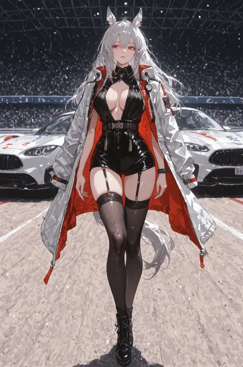 lawn、Racecourse、緑のlawnの上、新緑のlawn、Yee Xuan、collapse Starrail、Racecourse、Uma Musume、horse ear、Jirio Mahonoko、 A sophisticated eye 、Full Body、GBF_style、748cm style、32K、Semi Realistic、  super detailed description on the front 、art work、Original Work、 Detailed ...