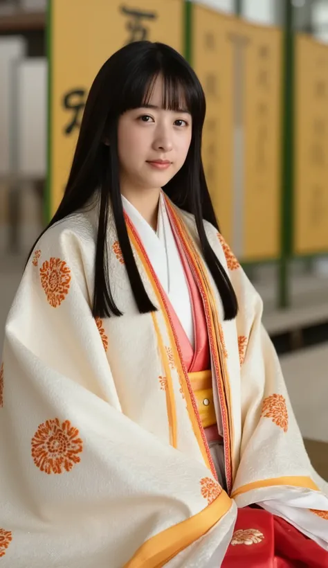 long straight black hairの美しい日本人女性。(((16 year old beautiful girl  )))。the sun barely crosses the horizon, ,  but、That gold thread、the content is waiting to be judged by the light..  and the air is heavy but afraid to whisper, ,  and the air is heavy but afr...