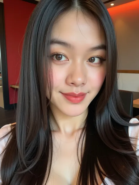 (masterpiece, best quality:1.2), 1girl, solo, beauty , smiling confidence open mouth showing teeth , idol