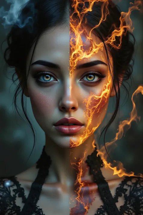 Ultra-realistic (photorealistic Realism) , "UHD, Hyper high resolution" - "(Hyper quality, intricately ultra-detailed digital art)" (Key Directive: - ("The priority is the anatomical accuracy and texture of the materials" - "Ultra-sharp human eyes with bi...