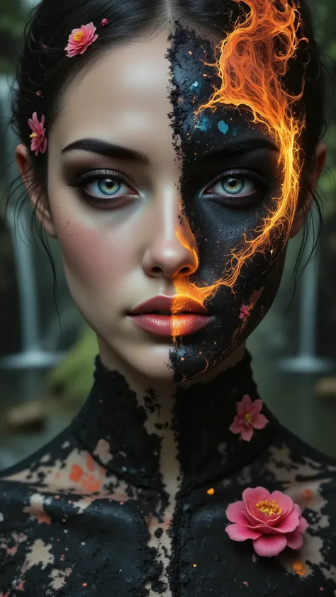 Ultra-realistic (photorealistic Realism) , "UHD, Hyper high resolution" - "(Hyper quality, intricately ultra-detailed digital art)" (Key Directive: - ("The priority is the anatomical accuracy and texture of the materials" - "Ultra-sharp human eyes with bi...