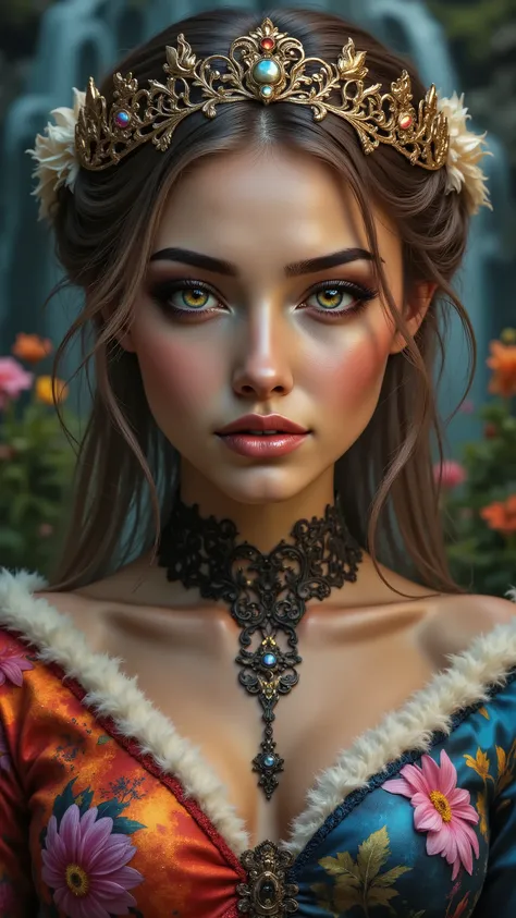 Ultra-realistic (photorealistic Realism) , "UHD, Hyper high resolution" - "(Hyper quality, intricately ultra-detailed digital art)" (Key Directive: - ("The priority is the anatomical accuracy and texture of the materials" - "Ultra-sharp human eyes with bi...