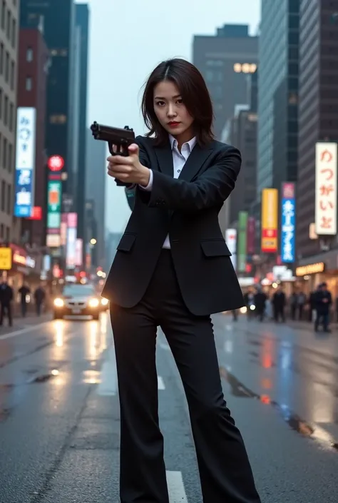 JP Woman Handling a Gun v1.0