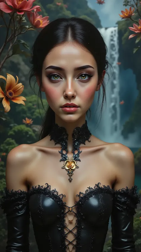 Ultra-realistic (photorealistic Realism) , "UHD, Hyper high resolution" - "(Hyper quality, intricately ultra-detailed digital art)" (Key Directive: - ("The priority is the anatomical accuracy and texture of the materials" - "Ultra-sharp human eyes with bi...