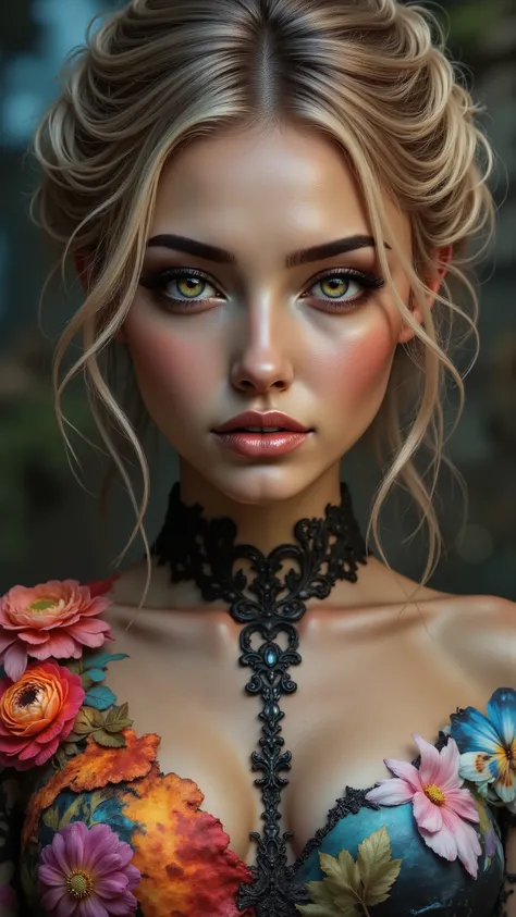 Ultra-realistic (photorealistic Realism) , "UHD, Hyper high resolution" - "(Hyper quality, intricately ultra-detailed digital art)" (Key Directive: - ("The priority is the anatomical accuracy and texture of the materials" - "Ultra-sharp human eyes with bi...