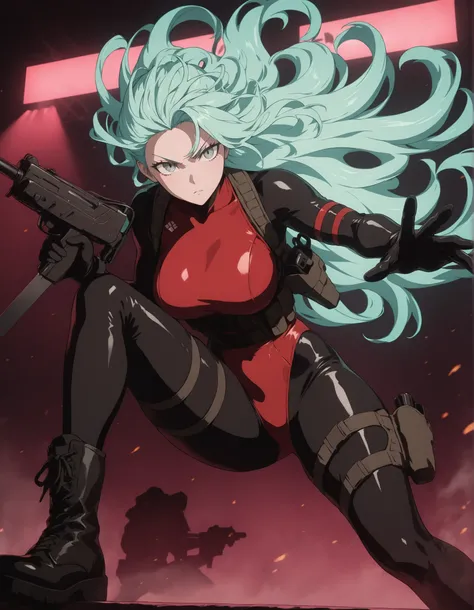 A masterpiece with highly detailed features, showcasing the best quality in 8K resolution. The focal point is a solo adult female with striking grey eyes and a beautifully detailed face. She has perfect hands with complete fingers, exhibiting flawless anat...