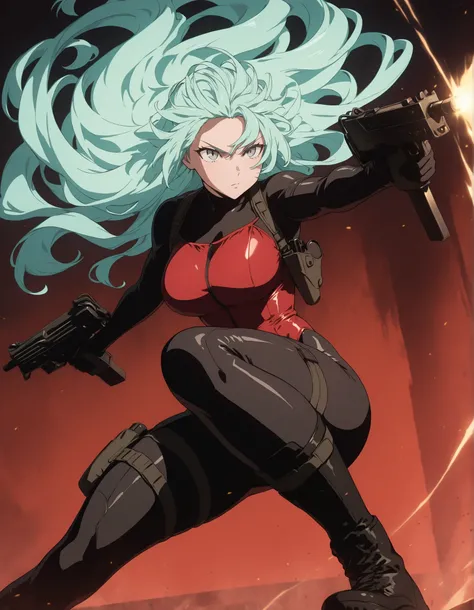 A masterpiece with highly detailed features, showcasing the best quality in 8K resolution. The focal point is a solo adult female with striking grey eyes and a beautifully detailed face. She has perfect hands with complete fingers, exhibiting flawless anat...