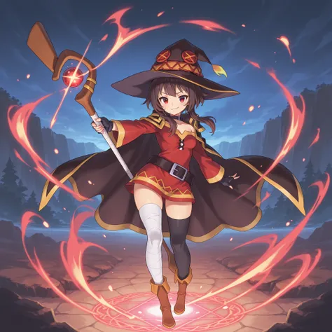 masterpiece, ultra-HD, impressionism, high detail, best quality, very aesthetic, 8K, best quality, beautiful, ultra-high resolution, 32K UHD, sharp focus, 1girl, solo, Megumin-Liver020, short brown hair, middle bangs, long locks, red eyes, eyelashes, pink ...