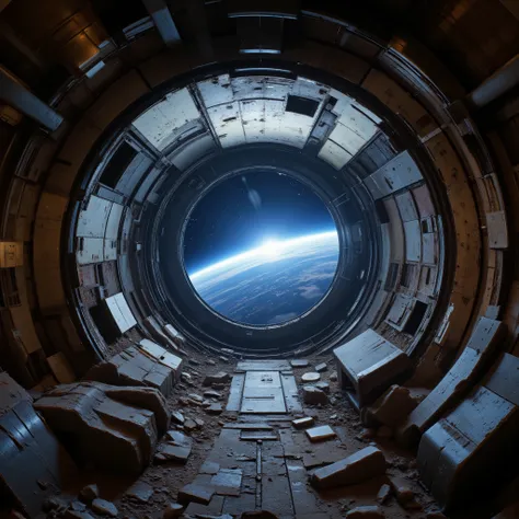 ウルトラand high precision、very detailedな、24K,Highest Quality, very detailedなCG, and high precision, clear image quality, Clear Focus, rich contrast, An abandoned space station with no space cemeteries、(braley to imasa, only), (very detailed, space station spa...