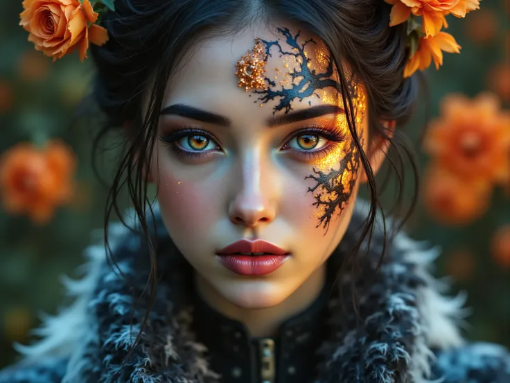 Ultra-realistic (photorealistic Realism) , "UHD, Hyper high resolution" - "(Hyper quality, intricately ultra-detailed digital art)" (Key Directive: - ("The priority is the anatomical accuracy and texture of the materials" - "Ultra-sharp human eyes with bi...