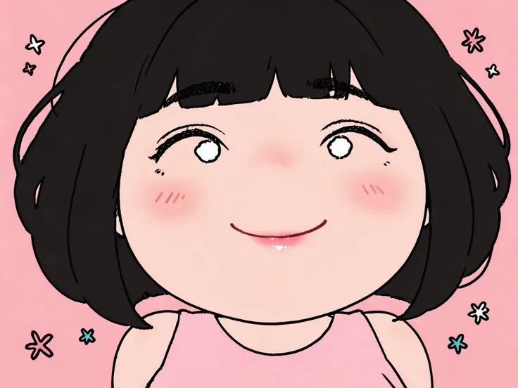 thick eyebrows, exaggerated eyebrows, expressive eyebrows, curved eyebrows, black eyebrows, monobrow, unibrow, heavy eyebrows, eyebrow focus, eyebrow expression, stylized eyebrows, cartoon eyebrows, cute character, stylized girl, short hair, black hair, ro...