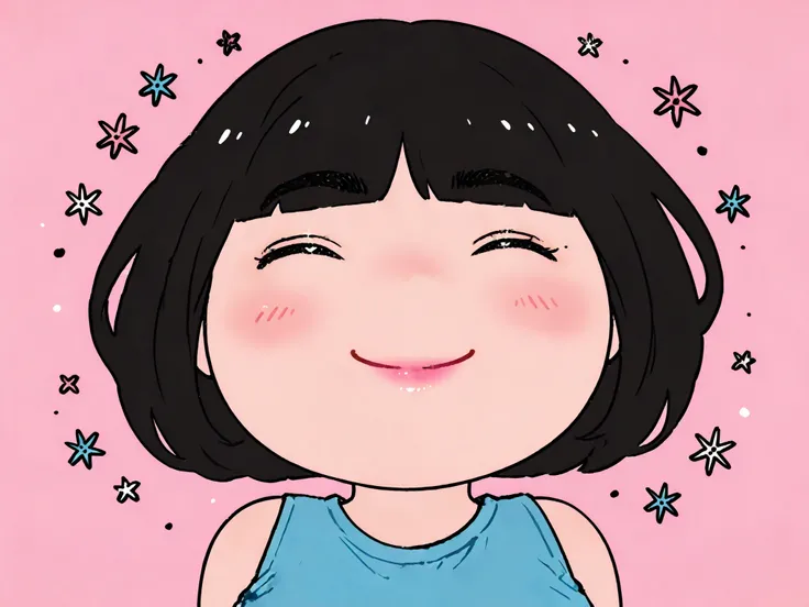 thick eyebrows, exaggerated eyebrows, expressive eyebrows, curved eyebrows, black eyebrows, monobrow, unibrow, heavy eyebrows, eyebrow focus, eyebrow expression, stylized eyebrows, cartoon eyebrows, cute character, stylized girl, short hair, black hair, ro...