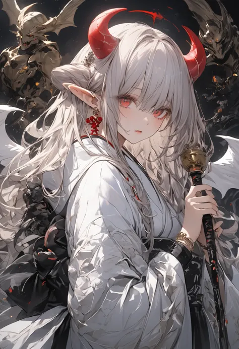 high quality、details、Realistic、100体のspecter、specterを率いる少女、scramble crossingにおいて、Hyakki Yagyagyayo、Phosphorescence in the Dark、Ancient Japanese numbers々specter、fear、masterpiece，（masterpiece），fuill body ,best quality ，（Highest Quality）， cinematiclighting ，（c...