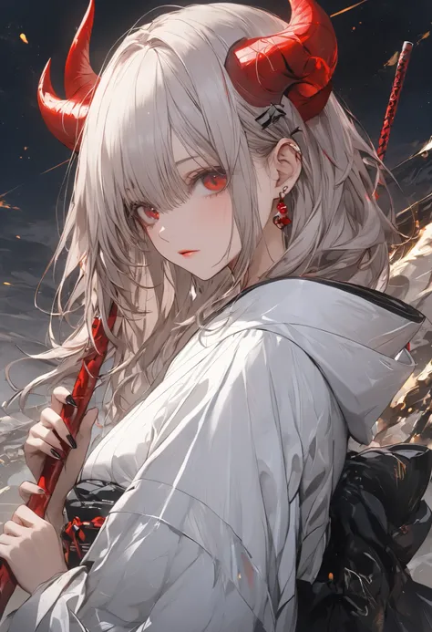 high quality、details、Realistic、100体のspecter、specterを率いる少女、scramble crossingにおいて、Red Moon、meteor、空から降り注ぐmeteor、無数のmeteor群、百Oni夜行、Phosphorescence in the Dark、Ancient Japanese numbers々specter、fear、masterpiece，（masterpiece），fuill body ,best quality ，（Highest Q...