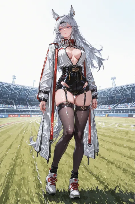 lawnの上、racecourse、緑のlawn、新緑のlawn、、Yee Xuan、Collapse Starrail、Racecourse、Uma Musume、horse ear、Jirio Mahonoko、 A sophisticated eye 、Full Body、GBF_style、748cm style for bigi、32K、Semi Realistic、 super detailed description on the front 、art work、Original Work、...