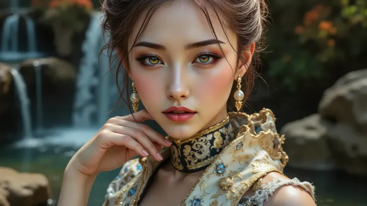 Ultra-realistic (photorealistic Realism) , "UHD, Hyper high resolution" - "(Hyper quality, intricately ultra-detailed digital art)" (Key Directive: - ("The priority is the anatomical accuracy and texture of the materials" - "Ultra-sharp human eyes with bi...