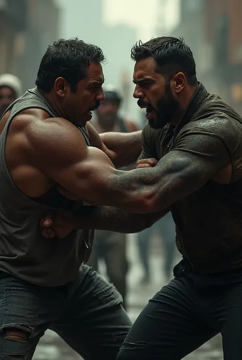 Video of two men fighting