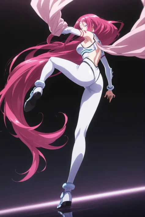 so dakki, old costume1, 1girl, solo, soft darkness, masterpiece, best quality, amazing quality, very aesthetic, absurdres, newest, so dakki, anime screencap, anime coloring, sensitive, dynamic pose, dynamic angle, old costume1, 1girl, facial mark, forehead...