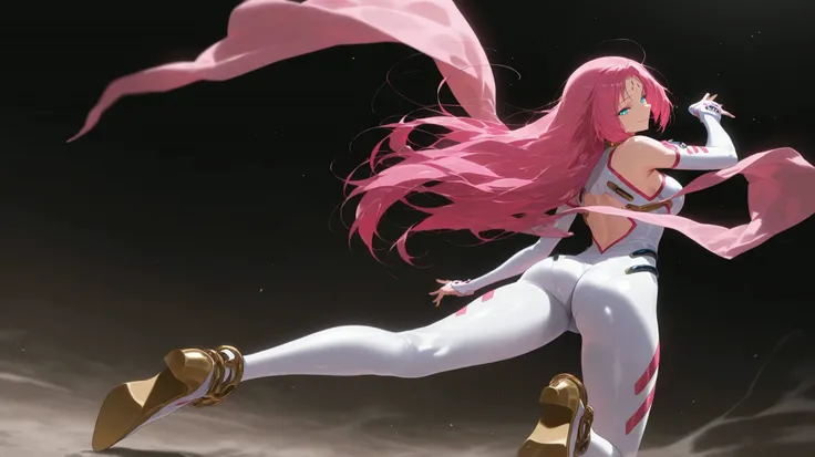 so dakki, old costume1, 1girl, solo, soft darkness, masterpiece, best quality, amazing quality, very aesthetic, absurdres, newest, so dakki, anime screencap, anime coloring, sensitive, dynamic pose, dynamic angle, old costume1, 1girl, facial mark, forehead...