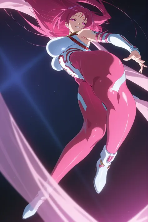 so dakki, old costume1, 1girl, solo, soft darkness, masterpiece, best quality, amazing quality, very aesthetic, absurdres, newest, so dakki, anime screencap, anime coloring, sensitive, dynamic pose, dynamic angle, old costume1, 1girl, facial mark, forehead...