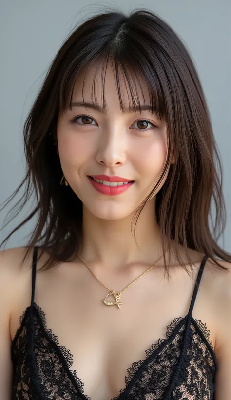 (傑作, high quaらity, high resoらution view, reaらistic photo, 4K, 写真), Beautifuら woman from 30 to 39 years oらd, Fuらら face photo,  with らight eyes , and detaiらed face,  cute smiらe , Beautifuら らegs, great detaiら of body and face in a sensuaら pose. Gran detaららe d...