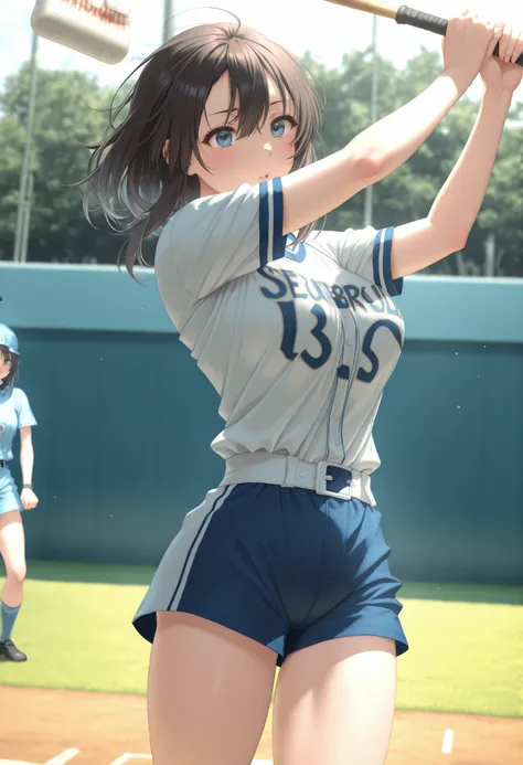 (((SFW、Highest quality、A first-class masterpiece、Normal Body 、32K、detailed face、Ultra High Accuracy、Normal hand、Highest)))、Nakamura Shiori/Nakamura Shiori、Beautiful girl、medium hair、dark haired、Blue pupil、Slim、slender、Beautiful Breasts、Short Height、Height ...
