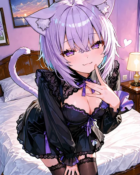 1 sexy gal , Nekomata Okayu_(ホロライブ), solo, (masterpiece, top quality, highly detailed depiction, incredibly high resolution, high quality anime picture), (voluminous A-line silhouette), (seductive gestures),
light fair skin with a soft pinkish tone, smoo...