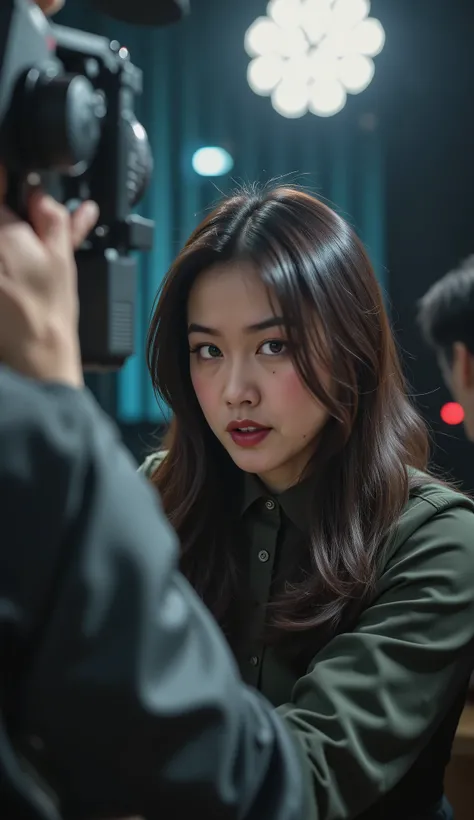 A viral woman image of 9:16 for:"TURN OFF THE CAMERA NOW! The tip that can save you in a live broadcast!"