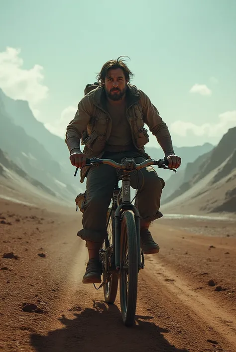 A man on a bicycle rides to the ends of the Earth