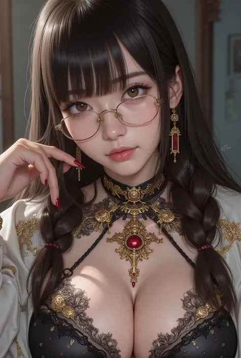 ( Highest Quality, best illustrations,high image quality:1.2), (Horror Fantasy:1.5), (ink and watercolor:1.5),(Ominous Scenery :1.5),(A lot of dust rises:1.5),( Dirt Track :1.5),(wonderful:1.5),(masterpiece:1.5), (Powerful figures:1.1、Big Breasts:1....