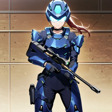 score_9, score_8_up, score_7_up,anime_screenshot,OFFICIAL ART,anime coloring, official anime artwork, screencap, anime screencap,uncensored,Newest,BREAK,1girl,solo,nikkedollasuit,ponytail,BREAK,Sniper Rifle,helmet,sniper glasses,(blue armor:1.5),black body...