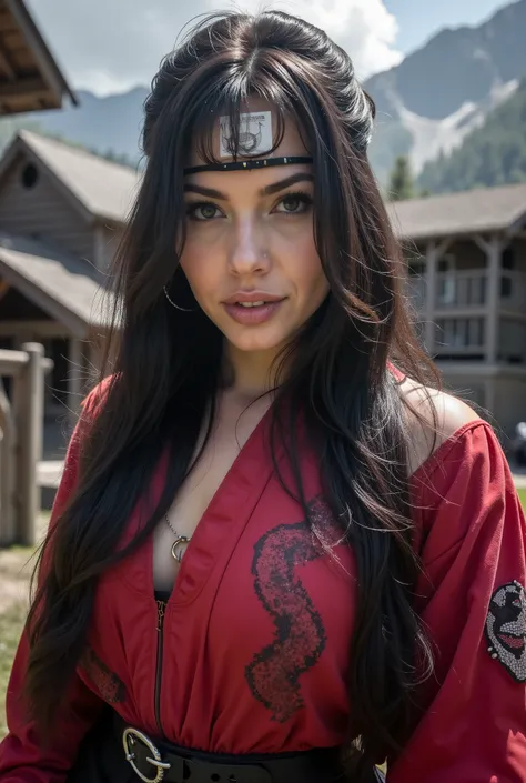 (living),(Best Quality,8K,Raw photo,Realistic,High resolution,(gigantic huge breasts:1.3),(( snake patterns tank top/t-shirt/)),((black yoga pants)),bob hair,(highlights),( long hair) ,stand up straight, (plump:0.8,sexy) , ((hand on hips and table)) ,( cur...