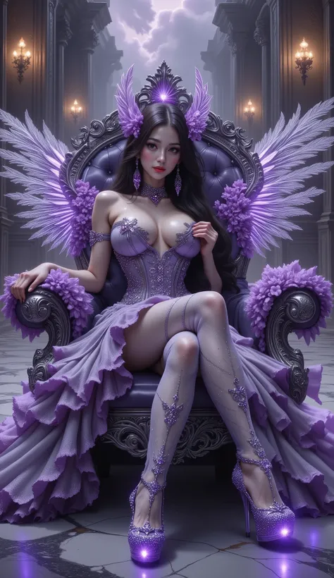 👑 1. Silhouette & Pose
- Seated posture: Upright and graceful, conveying confidence and authority.
- Hand placement: Likely resting on the throne’s armrest or lap, suggesting calm control.
- Body orientation: Facing forward, emphasizing her central and com...