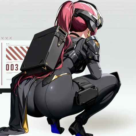 score_9, score_8_up, score_7_up,anime_screenshot,OFFICIAL ART,anime coloring, official anime artwork, screencap, anime screencap,uncensored,Newest,NIKKE style,BREAK,1girl,solo,nikkedollasuit,ponytail,BREAK,(Sniper Rifle),full face helmet,sniper glasses,(bl...
