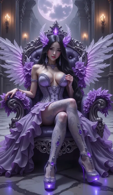 👑 1. Silhouette & Pose
- Seated posture: Upright and graceful, conveying confidence and authority.
- Hand placement: Likely resting on the throne’s armrest or lap, suggesting calm control.
- Body orientation: Facing forward, emphasizing her central and com...