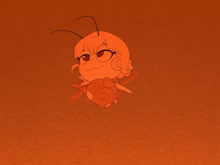 1girl)BREAKanthropomorphic insect,little girl (cockroach) bug, and the ant-farm, BREAK female giantess, cute cartoony style