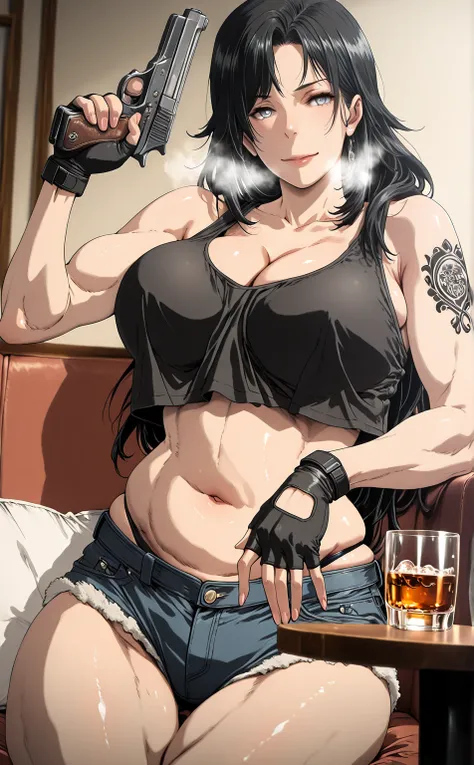 L_Cation2, kmemnarkn,, Hgk, (jeneral-style:1.2), (butcha-u-style:1.2), (saintshiro-style:1.3), (toi8-style:1.4), (anime coloring, anime screencap), shiny skin, (voluptuous body:1.4), (mature female:1.4), (cellulite:1.3), ((anatomical correct)), ((newest, h...