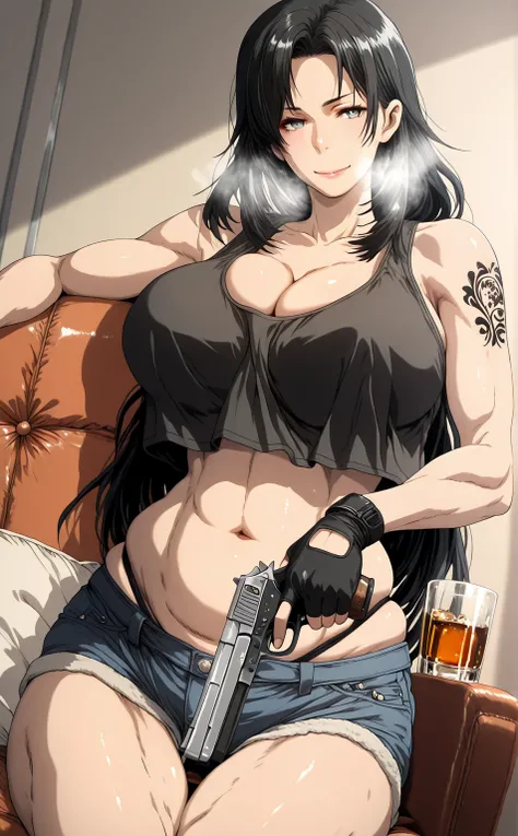 L_Cation2, kmemnarkn,, Hgk, (jeneral-style:1.2), (butcha-u-style:1.2), (gin_moku-style:1.3), (toi8-style:1.4), (anime coloring, anime screencap), shiny skin, (voluptuous body:1.4), (mature female:1.4), (cellulite:1.3), ((anatomical correct)), ((newest, hig...