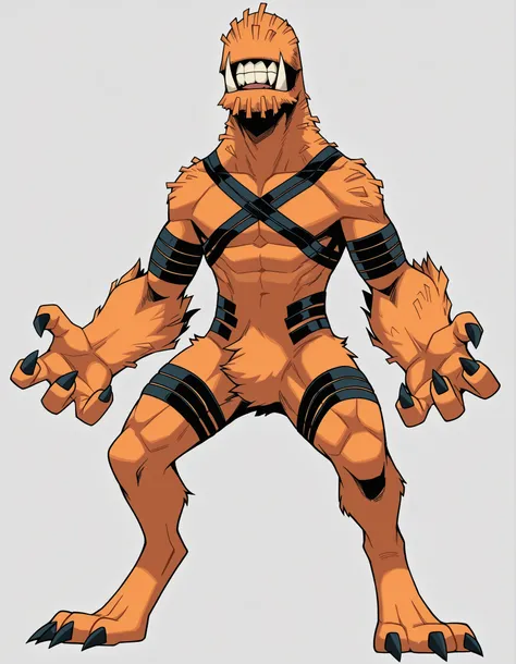 ((Highest Quality)), ((Simple Light Grey Background)), (My Hero Academia style), standing, (1male), (Male), mature male, mature man, solo, toned body, athletic body, Toned body, slender body, thick body, standing, Full body, inhuman creature, inhuman vulpi...