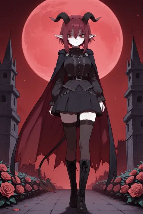 hentamonn,DSP, artist:DSP, mogeko,,masterpiece , best quality , amazing quality , very aesthetic, white skin, pale skin, tall girl, adult, rounded elf ear, red eye, drooping eyes, cold look, white pupil, feline pupil, short hair, slightly messy hair, maroo...