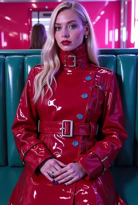 Gothic Trench Coat for Flux with Ultra High Collar